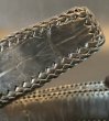 画像3: Crocodile Horn Back Leather Belt (Black) (3)