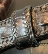 画像9: Crocodile Horn Back Leather Belt (Black) (9)