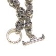 画像2: All Slant Head Skulls Link Bracelet (2)