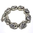 画像10: All Slant Head Skulls Link Bracelet (10)