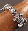 画像14: 2Skull On 4 Heart Crown & Boat Chain Links Chain Bracelet (14)