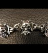 画像12: 5 Skull On Iron Cross Bracelet (12)