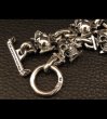 画像9: 5 Skull On Iron Cross Bracelet (9)