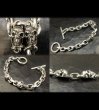 画像6: Skull Pins With Small Oval Chain Links Bracelet (6)