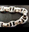 画像4: Quarter Chiseled anchor chain with 10k gold maltese cross H.W.O links bracelet (4)