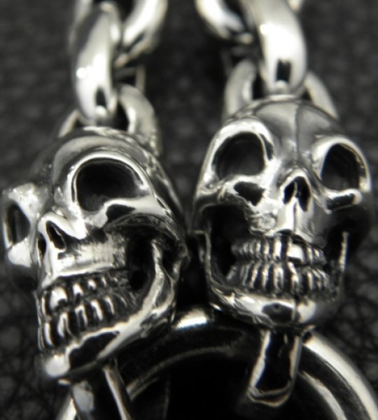 画像6: 2Skulls With Small Oval Links Bracelet (6)