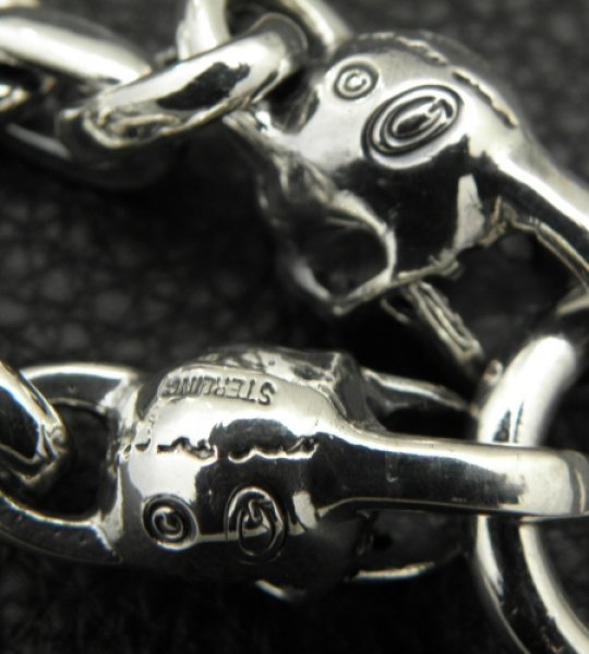 画像7: 2Skulls With Small Oval Links Bracelet (7)