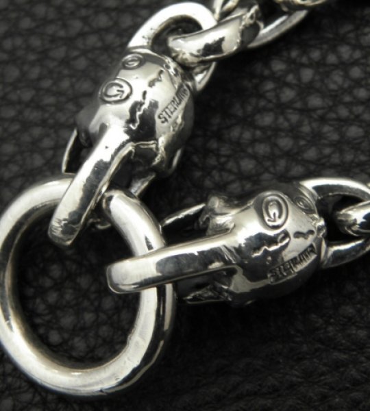画像17: 2Skulls With Small Oval Links Bracelet (17)
