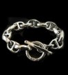 画像1: All Smooth Anchor Chain Links Bracelet (1)