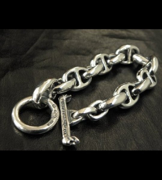 画像6: All Smooth Anchor Chain Links Bracelet (6)