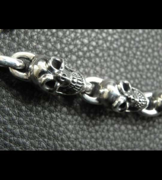 画像20: Stud Bolo Neck Old Bulldog With 7-Skull Links Bracelet (20)