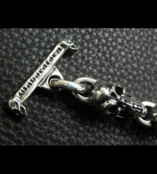 画像9: Stud Bolo Neck Old Bulldog With 7-Skull Links Bracelet (9)