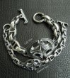 画像11: Quarter Sculpted Oval With All H.W.O & Anchor Chain Links Bracelet (11)