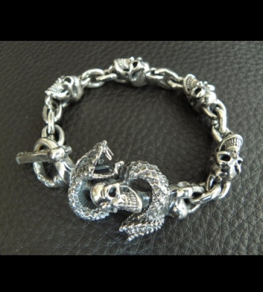 画像5: Half Snake Born With 4Skulls Bracelet (5)
