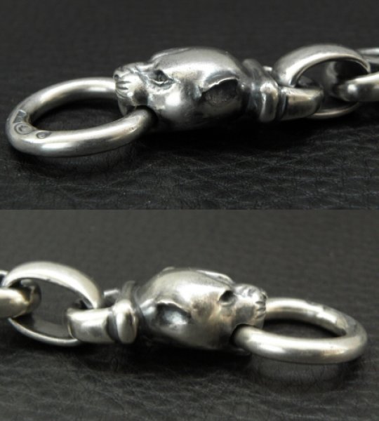 画像15: Sculpted Oval With 2medium Long Neck Panthers & Smooth H.W.O Anchor Links Bracelet (15)