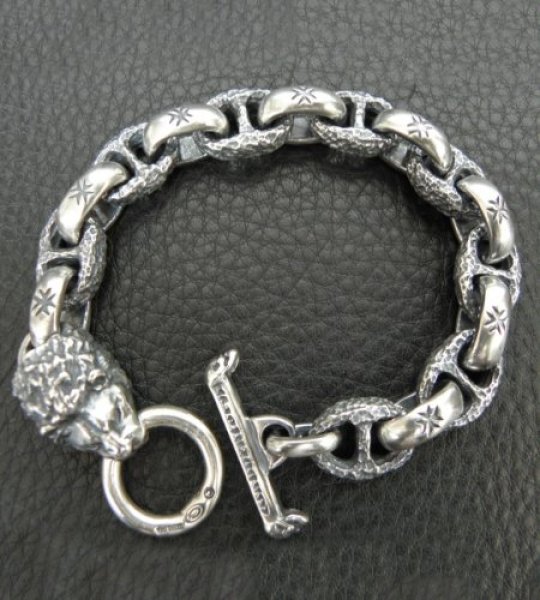画像3: Lion With H.W.O & Chiseled Anchor Links Bracelet (3)