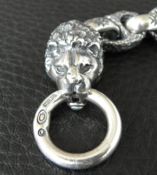 画像7: Lion With H.W.O & Chiseled Anchor Links Bracelet (7)