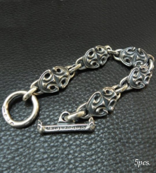 画像8: All Sculpted Oval Links Bracelet (8)