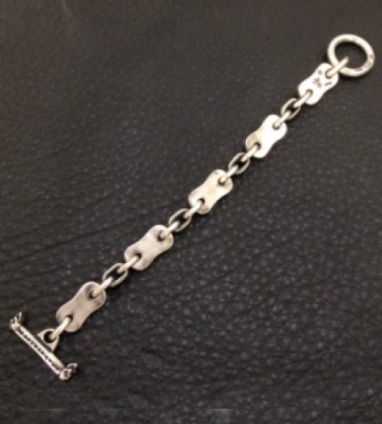 画像4: Motorcycle Chain Plate Links Bracelet (Medium) (4)