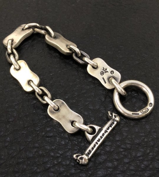 画像3: Motorcycle Chain Plate Links Bracelet (Medium) (3)