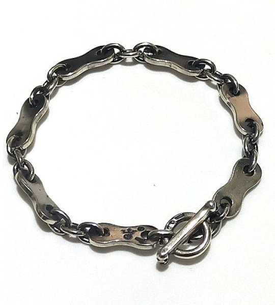 画像1: Bike Chain Plate Links Bracelet (Small) (1)