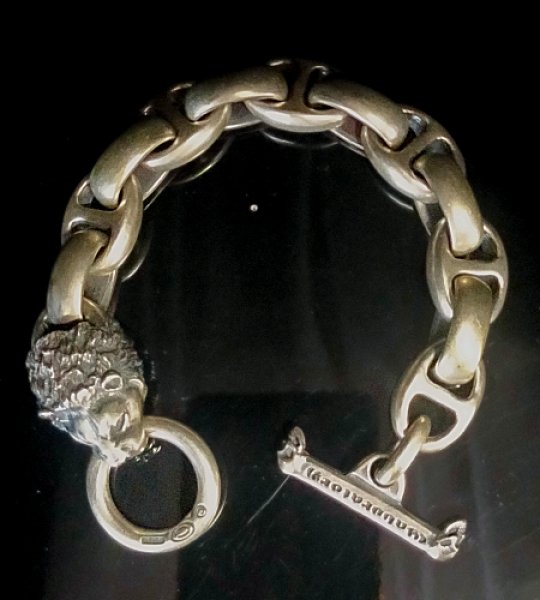 画像3: Lion With H.W.O & Smooth Anchor Links Bracelet (3)