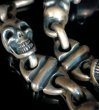 画像11: Panther With 4Skulls & 3Boat Chain Links Bracelet (11)