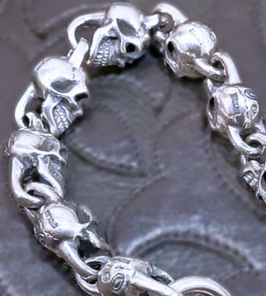 画像3: All Skulls Link Master Classic T-bar Bracelet (3)