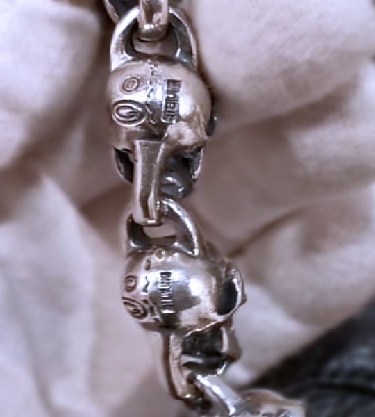 画像2: All Skulls Link Master Classic T-bar Bracelet (2)