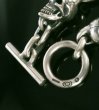 画像3: Skull & Small Oval Chain Link Master Classic T-bar  Bracelet (3)