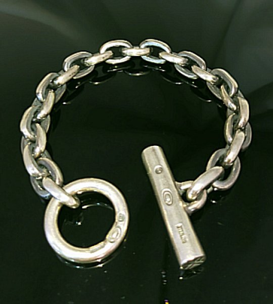 画像4: Ultimate T-bar With Small Oval Chain Links Bracelet (4)