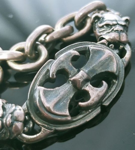 画像12: Quarter Battle AX Oval ID With 2 Quarter Old Bulldog & Small Oval Links Bracelet (12)
