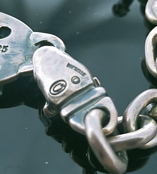 画像7: Quarter Battle AX Oval ID With 2 Quarter Old Bulldog & Small Oval Links Bracelet (7)