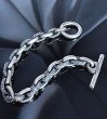 画像2: Small Oval &Textured Small Oval Chain Links Bracelet (2)