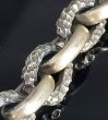 画像4: Half Small Oval & Chiseled Small Oval Chain Links Bracelet (4)
