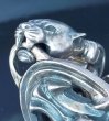 画像17: Skull On Sculpted Oval With 2 Panthers & H.W.O & Anchor Chain Links Bracelet (17)