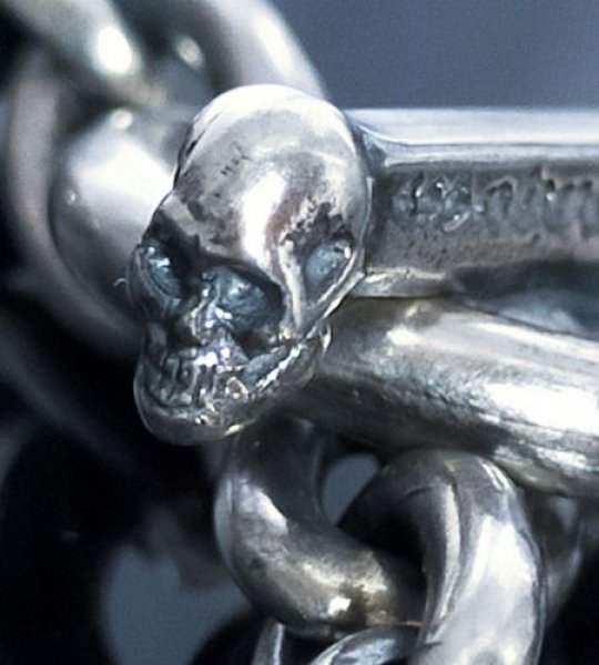 画像15: 1/8 Skull & Chain Links Bracelet (15)
