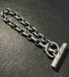 画像3: Half Ultimate T-bar With Half Small Oval Chain Links Bracelet (3)