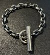 画像2: Half Ultimate T-bar With Half Small Oval Chain Links Bracelet (2)