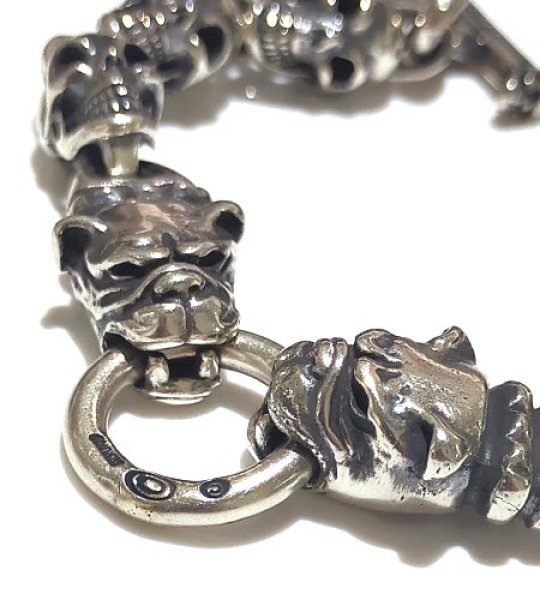 画像3: Half 2Old Bulldog With Half Skull Links Bracelet (3)