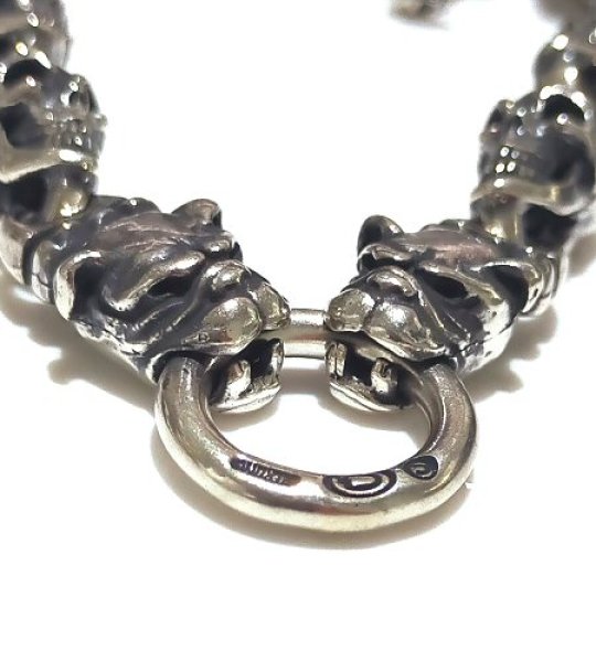 画像3: Quarter 2Old Bulldog With Quarter Skull Links Bracelet (3)