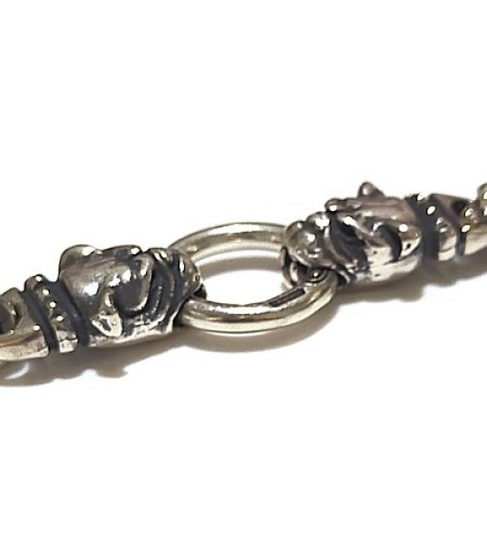 画像5: Quarter 2Old Bulldog With Quarter Skull Links Bracelet (5)