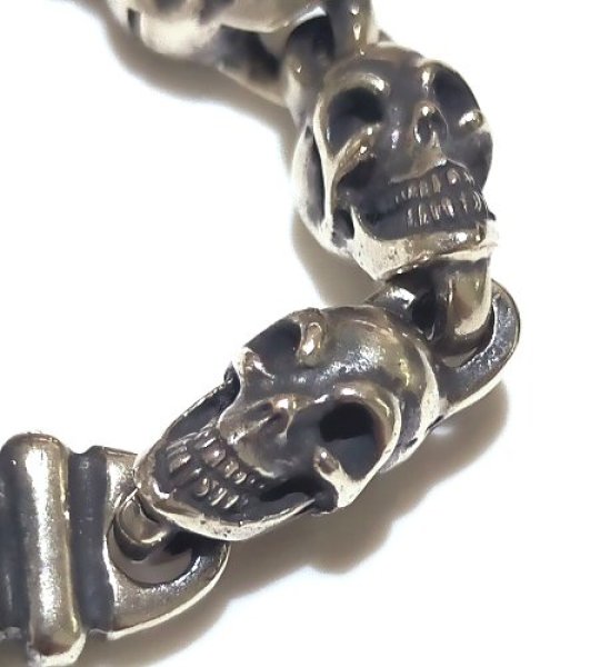 画像5: Quarter 2Bulldog With Quarter Skull Links Bracelet (5)