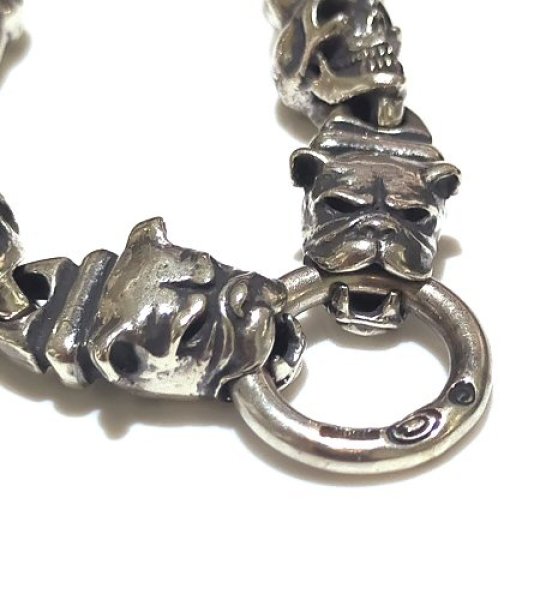 画像3: Quarter 2Bulldog With Quarter Skull Links Bracelet (3)