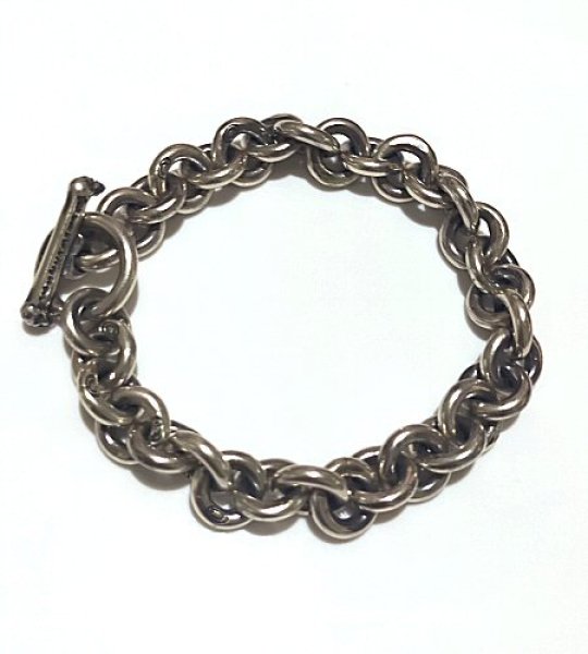 画像5: All Hand Craft O-ring Links Quarter T-bar & O-ring Bracelet (5)