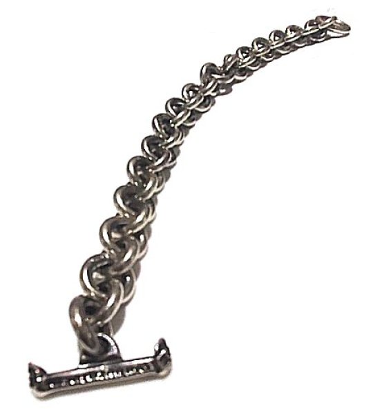 画像9: All Hand Craft O-ring Links Quarter T-bar & O-ring Bracelet (9)