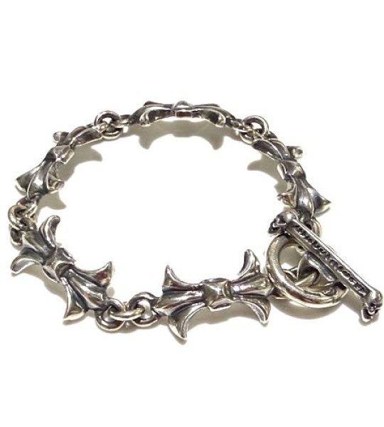 画像8: Gothic Grooved Flare Links Bracelet (8)