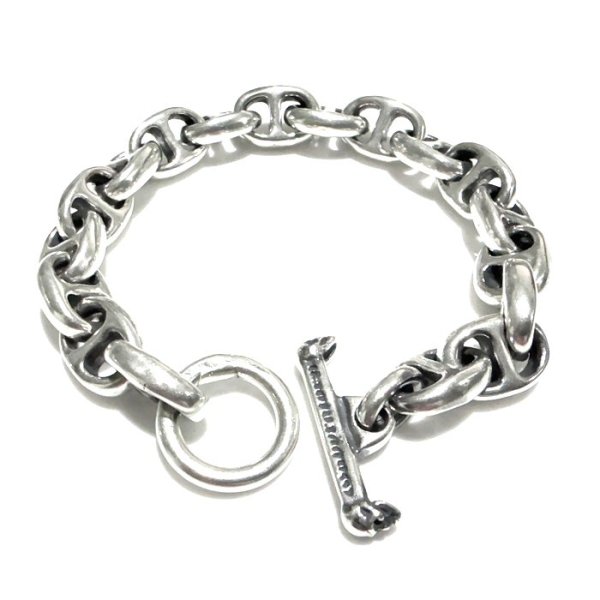 画像1: Quarter All Smooth Anchor Chain Links Bracelet  (1)