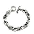 画像1: Half All Smooth Anchor Chain Links Bracelet  (1)