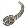 画像1: Sculpted Oval With Cuban Chain Bracelet (1)